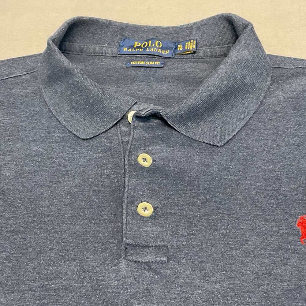 Polo by Ralph Lauren Heather Blue Custom Slim Fit Shirt Men’s XL